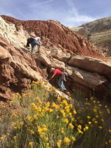 Field trip near the rugged Armijo Route, a full day for members of the Armijo chapter. Photo by Paul Ostapuk. Utah
